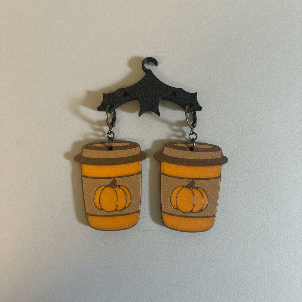Pumpkin Spice Latte Earrings