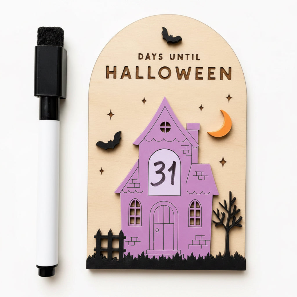 Countdown to Halloween Acrylic Dry Erase Board