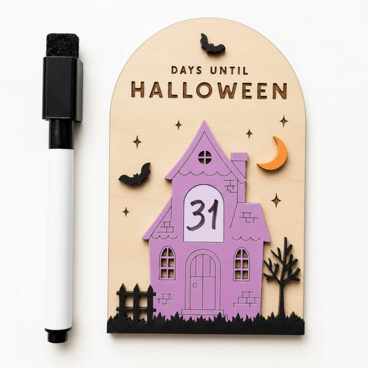 Countdown to Halloween Acrylic Dry Erase Board