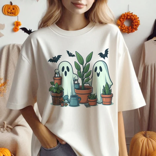 Plant Loving Ghosts Halloween Tee