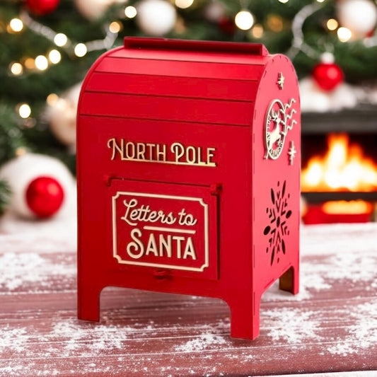 Letters to Santa Wooden Mailbox