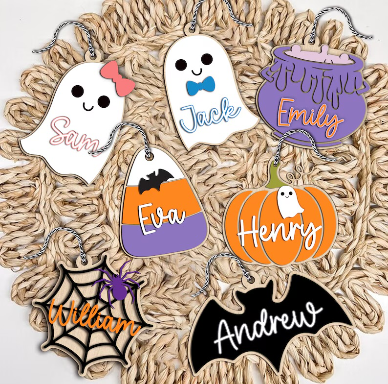 Boo Basket Personalized Name Halloween Tags