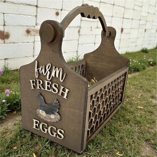 Farm Fresh Eggs Basket Holder