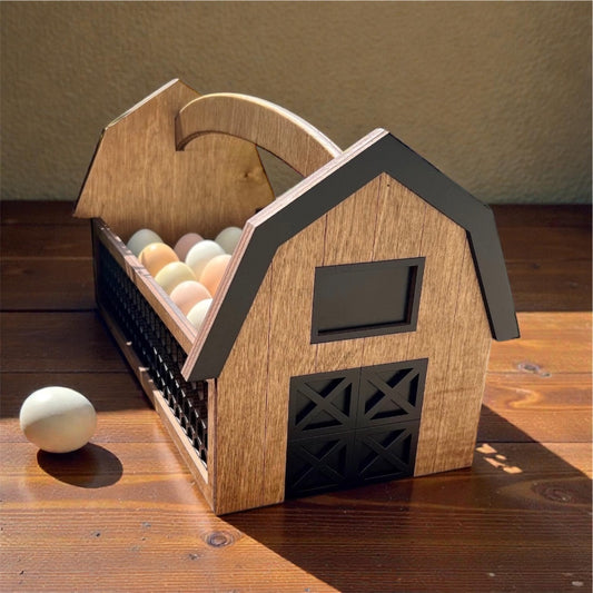 Farm Barn Basket Egg Holder