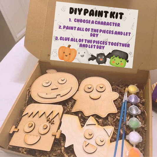 Halloween Set of 4 Characters DIY Paint Kit