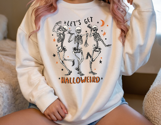 Let’s Get Halloweird Skeleton Halloween Unisex Pullover