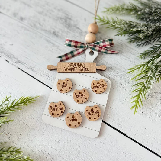 Grandma’s Favorite Batch Cookies Personalized Christmas Ornament