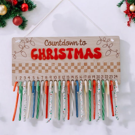 Countdown to Christmas Candy Cane Sign