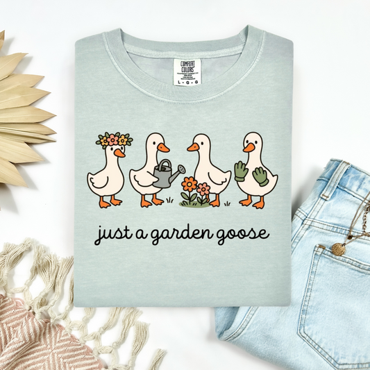 Just a Garden Goose Comfort Colors® Shirt - Funny Gardener Tee