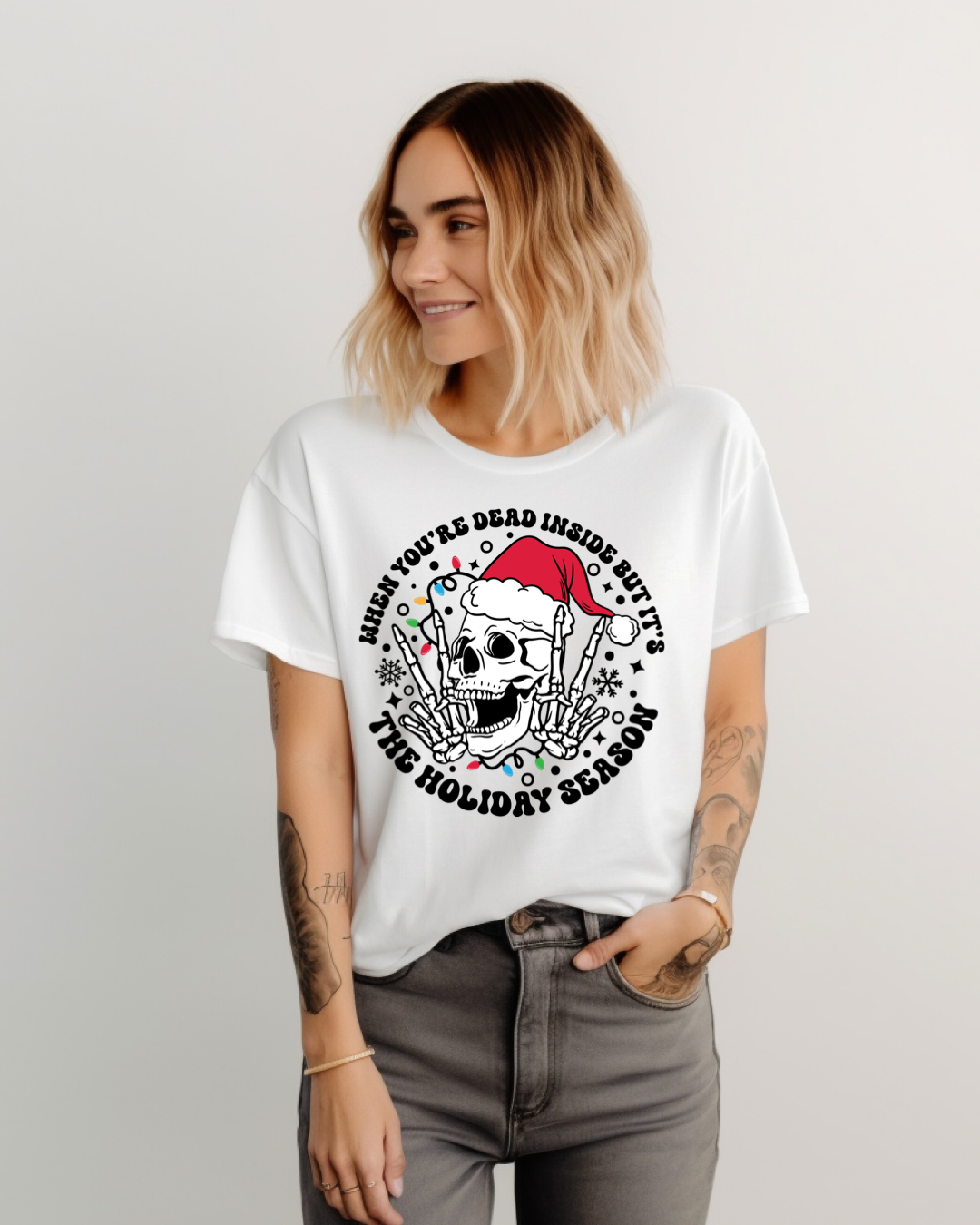 Dead Inside But It’s The Holiday Season Graphic Tee