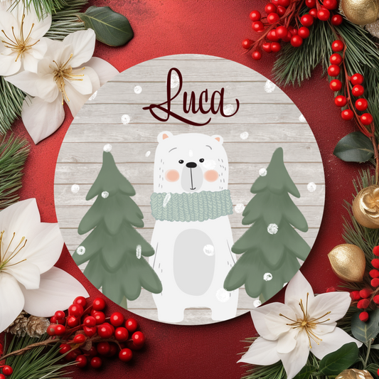 Personalized Christmas Ornament - Polar Bear