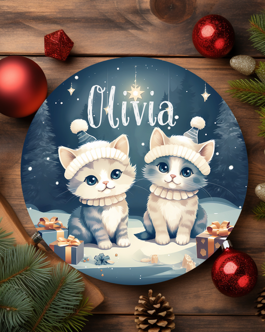 Personalized Christmas Ornament - Kitties