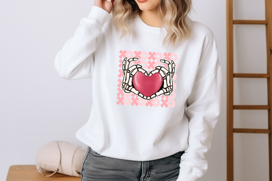 Skeleton Hands Valentine’s Day Pullover