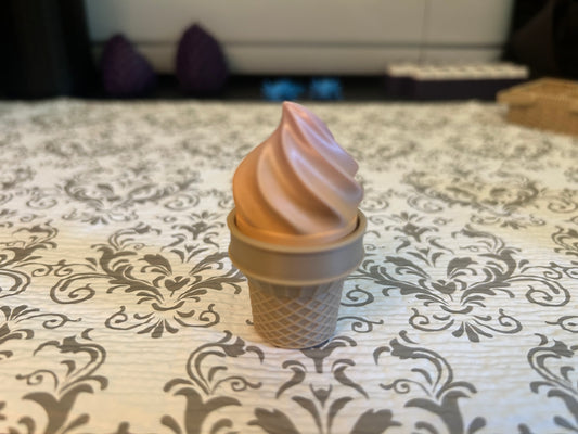 Rainbow Swirl Ice Cream Cone Clicker