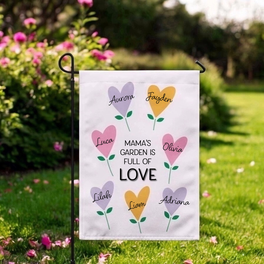 Garden Is Full Of Love Yard Flag | Garden Flag | Customized Garden Flag | Mother’s Day Gift | Gardening Lovers