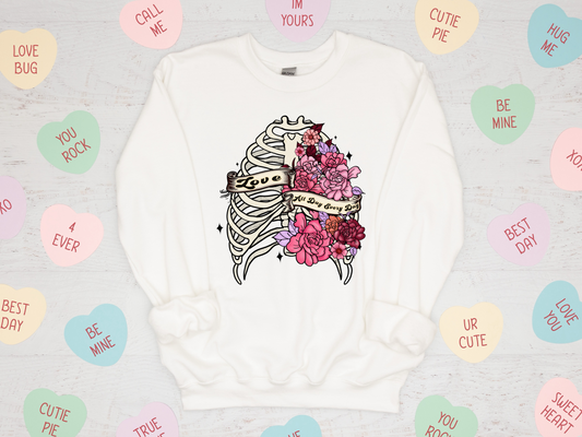 Love All Day Every Day Skeleton Pullover