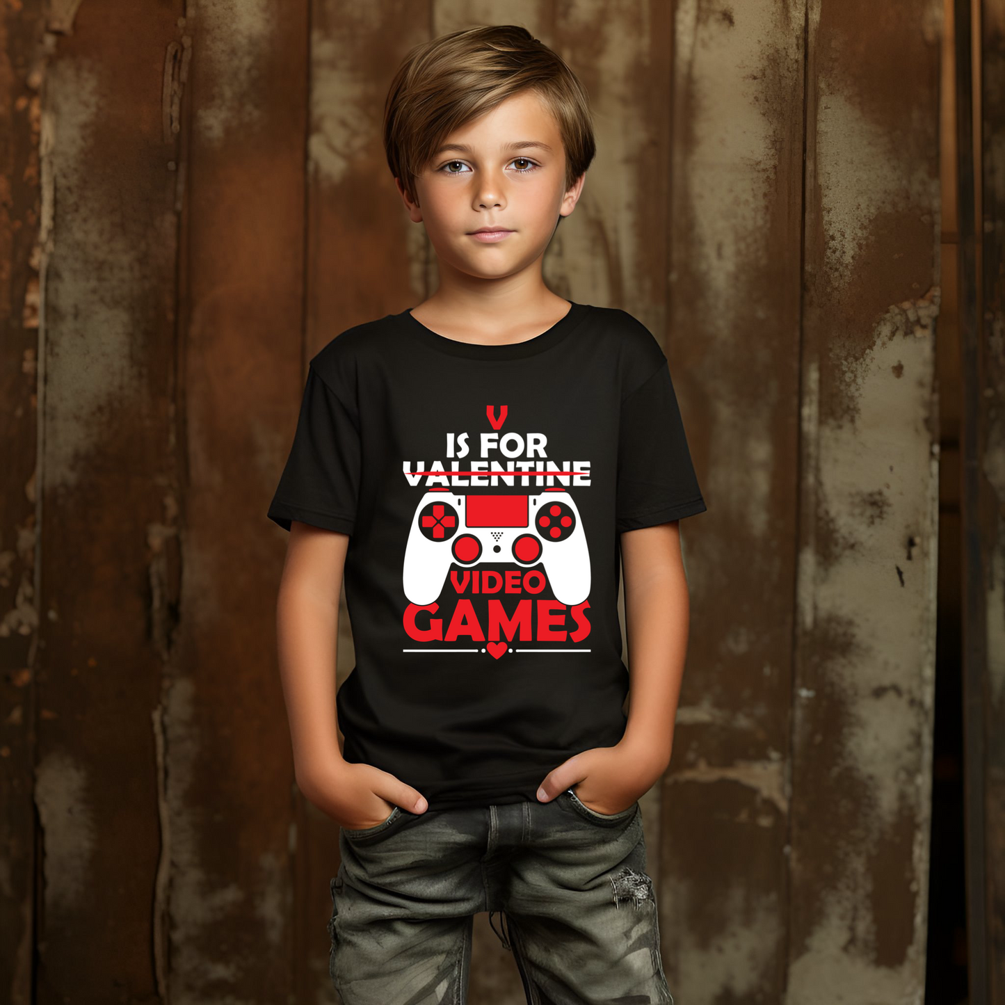 Toddler & Kids’ Valentine’s Video Games Tee