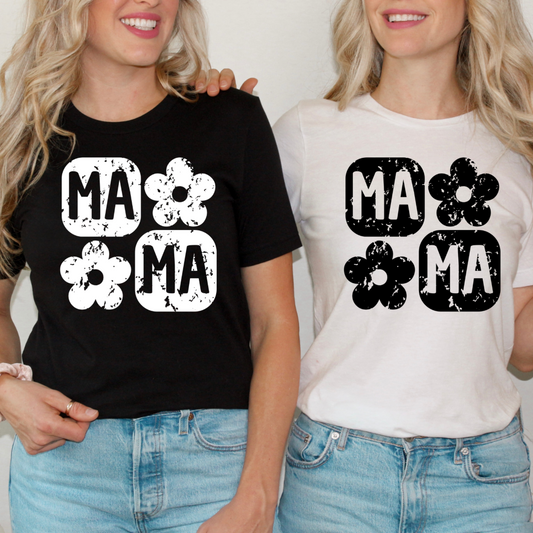 Mama Checker Flower Tee