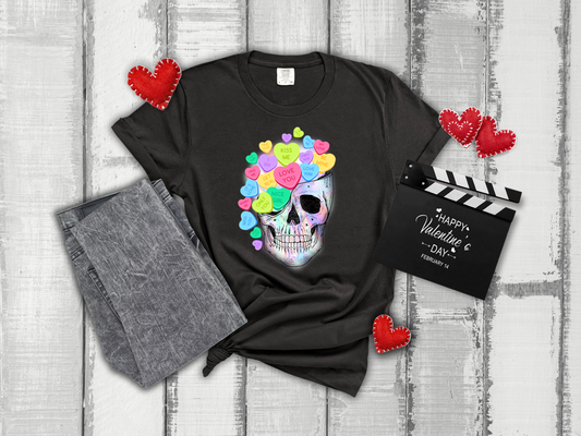 Candy Heart Skull Tee