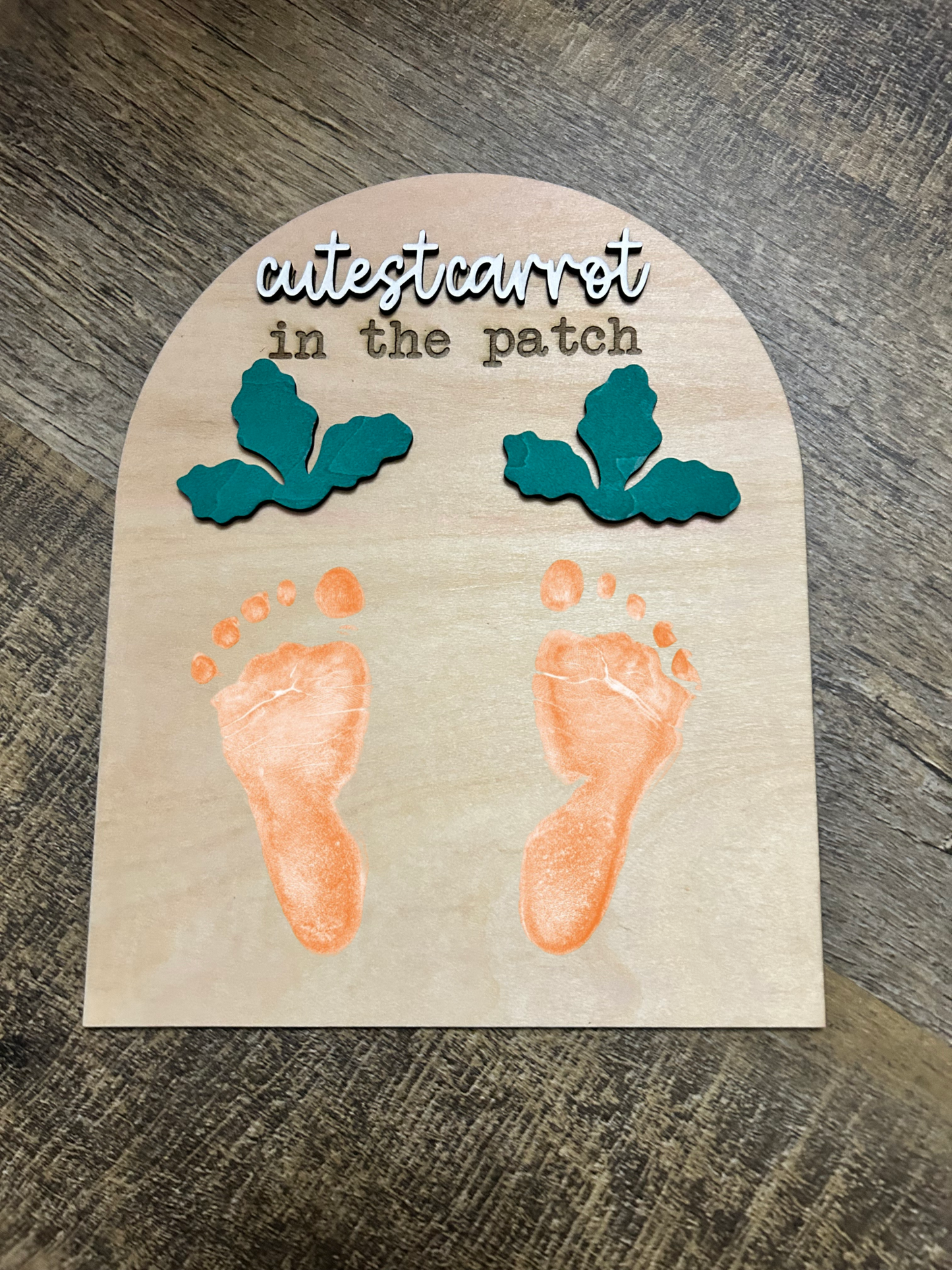 Cutest Carrot In The Patch Footprint Easter Sign DIY Craft