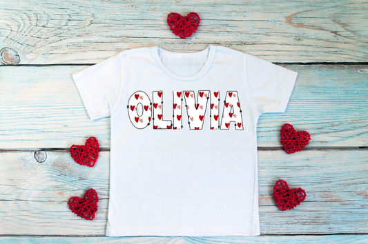 Toddler & Kids’ Valentine’s Personalized Name Tee