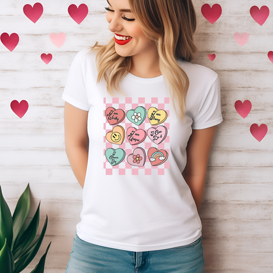 Empowering Candy Hearts Tee