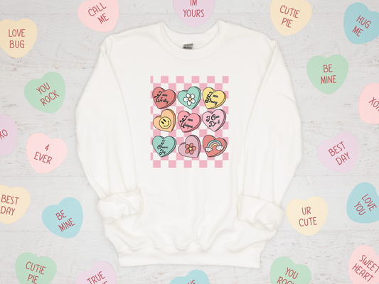 Empowering Candy Hearts Pullover