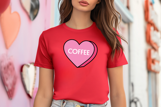 Coffee Candy Heart Tee