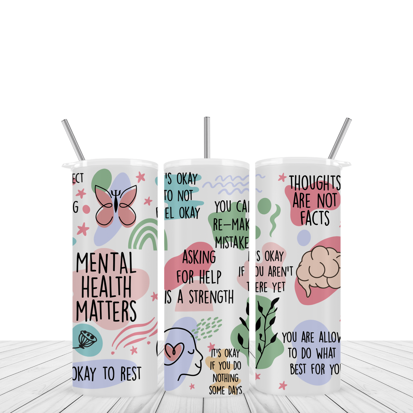 Mental Health Matters - Stainless Steel Tumbler 20oz