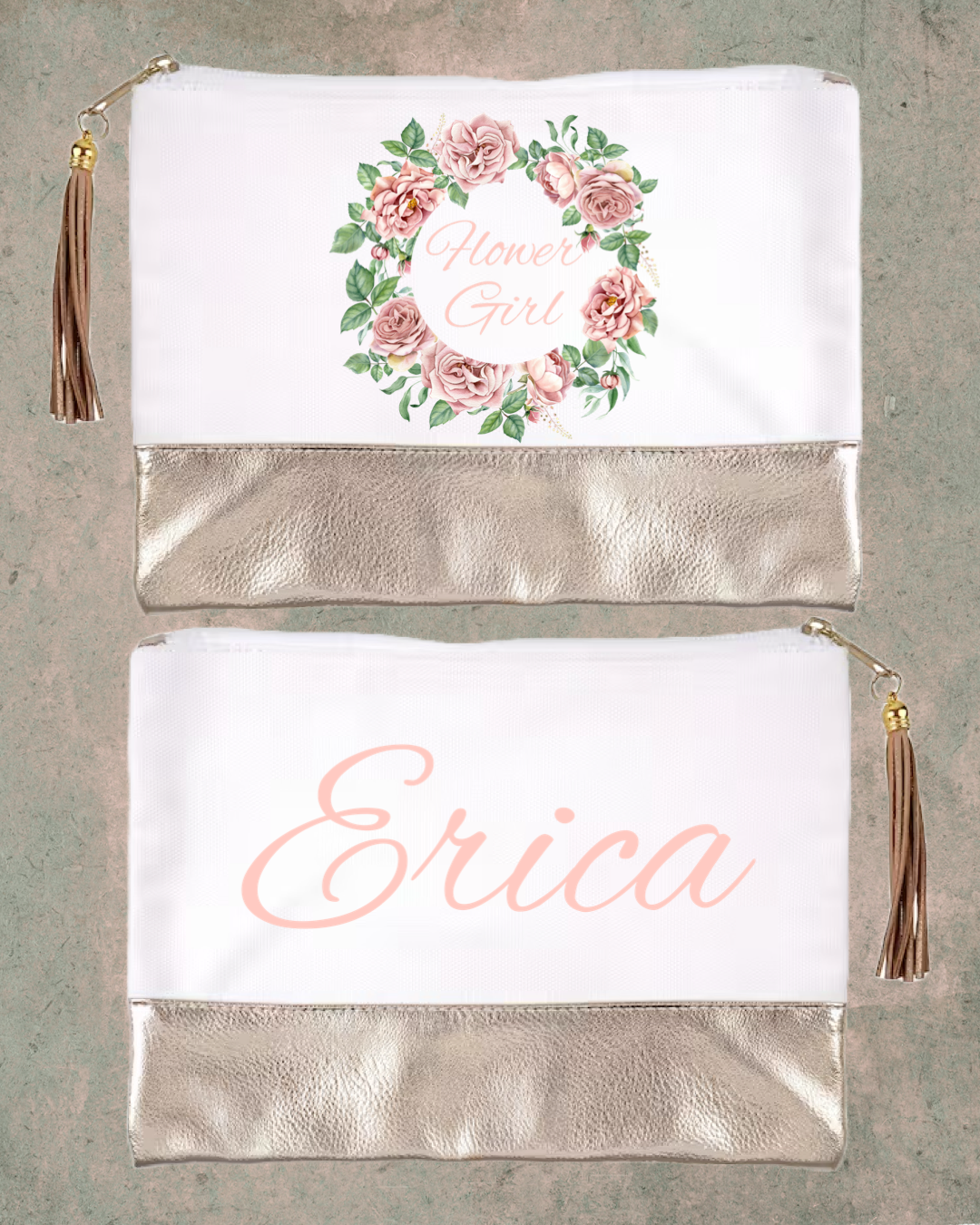 Personalized Bridal Party Makeup Bags