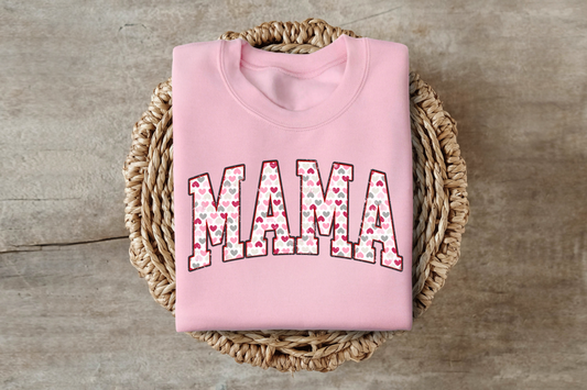 Mama Hearts Distressed Pullover