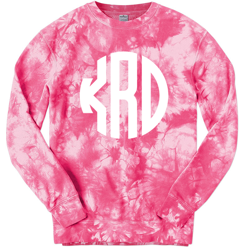 Monogram Tie Dye Pullover