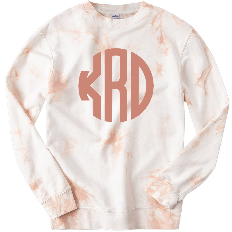 Monogram Tie Dye Pullover