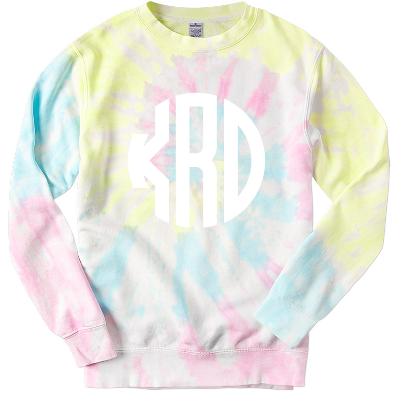 Monogram Tie Dye Pullover