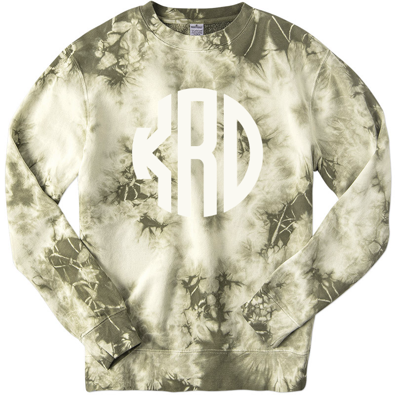 Monogram Tie Dye Pullover