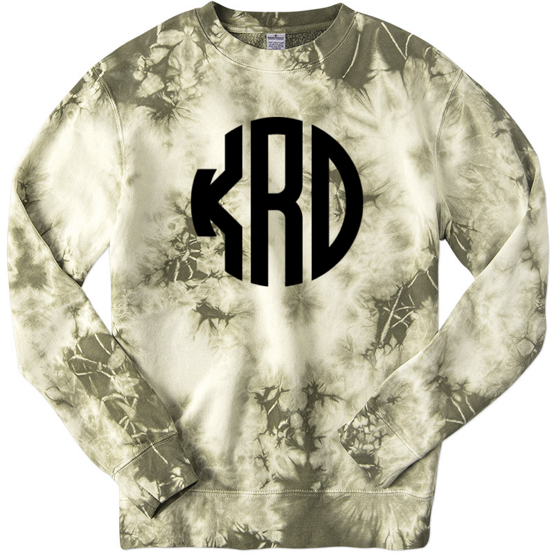 Monogram Tie Dye Pullover