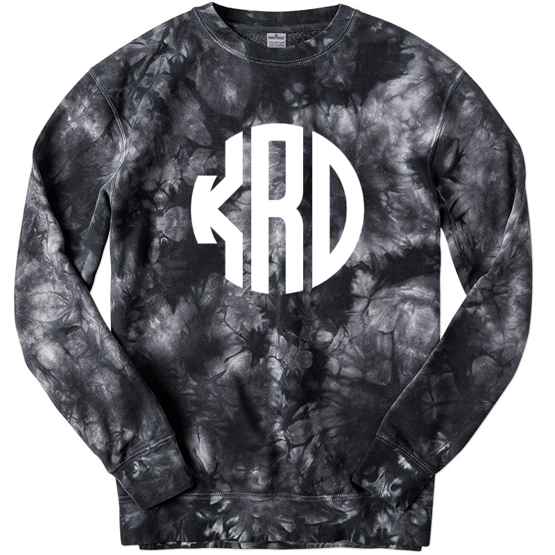 Monogram Tie Dye Pullover