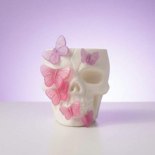 Butterfly Skull Small Planter