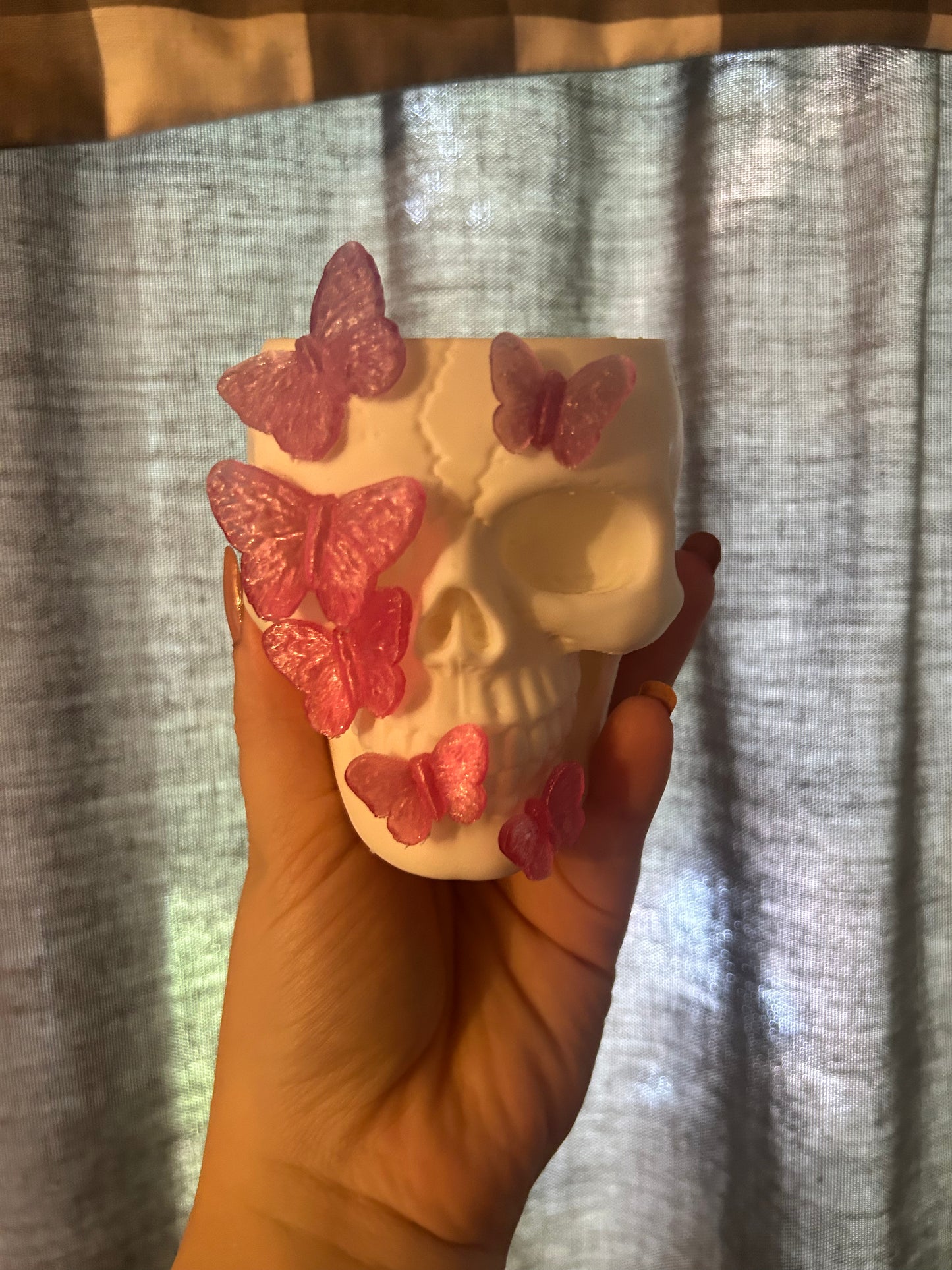Butterfly Skull Small Planter