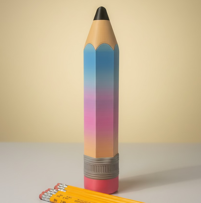 Rainbow Jumbo Pencil Case