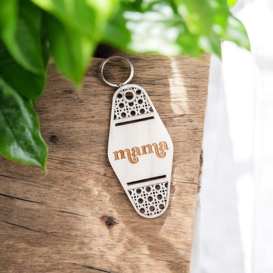 Mama Rattan Style Keychain | Motel Style Keychain | Mother’s Day Keychain