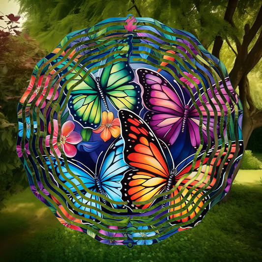 Rainbow Butterfly Wind Spinner