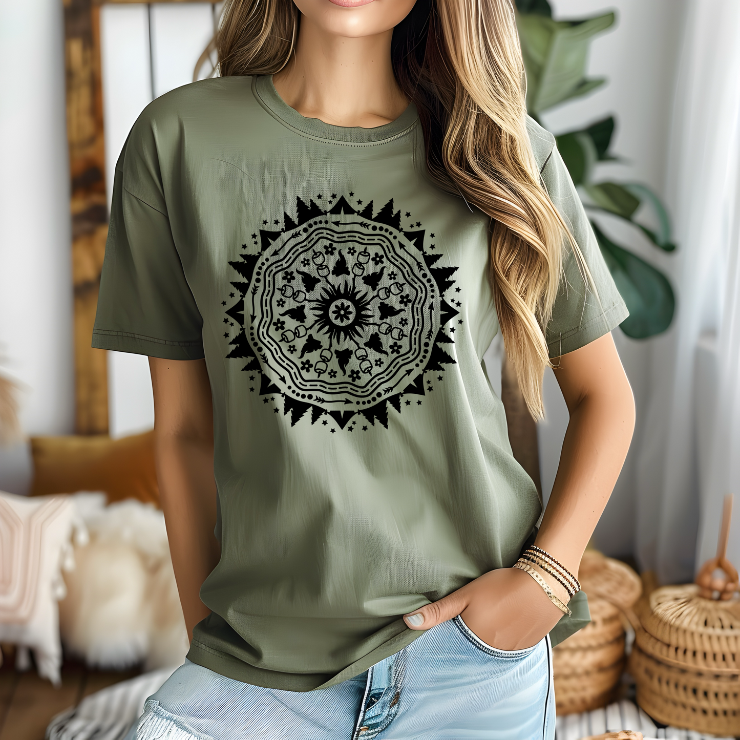 Camping Mandala Tee