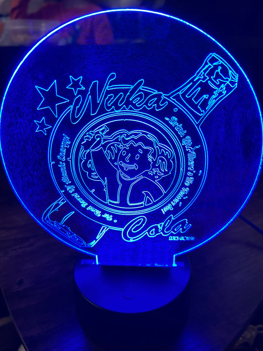 Custom Fallout Nuka Cola Acrylic Light Stand