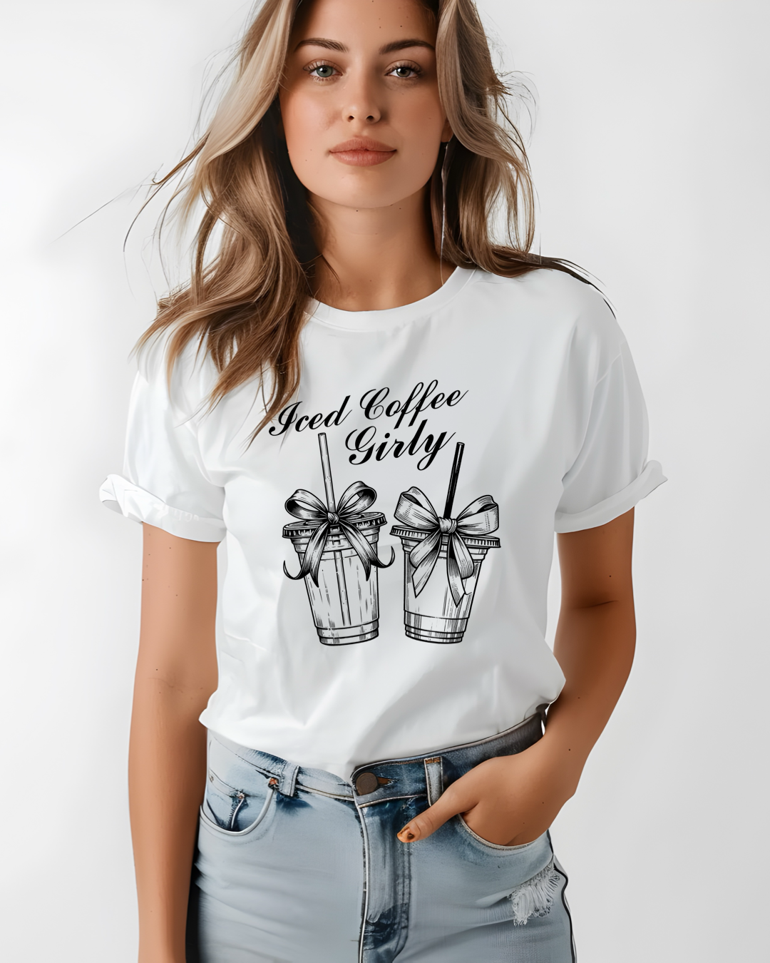 Iced Coffee Girly Coquette Tee