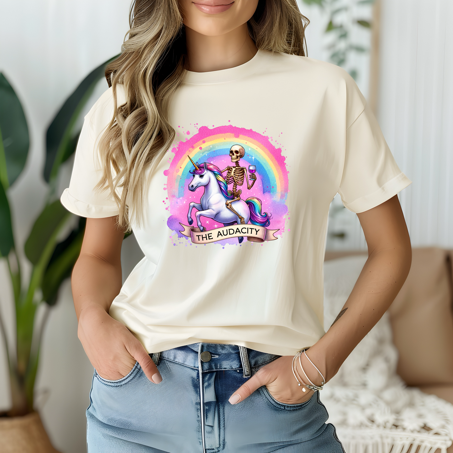 The Audacity - Skeleton Riding Unicorn Tee