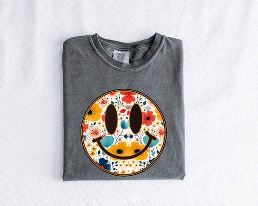 Floral Boho Smiley Tee