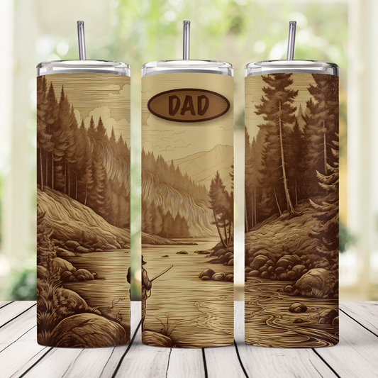 Dad Fishing Tumbler - 20oz Stainless Steel