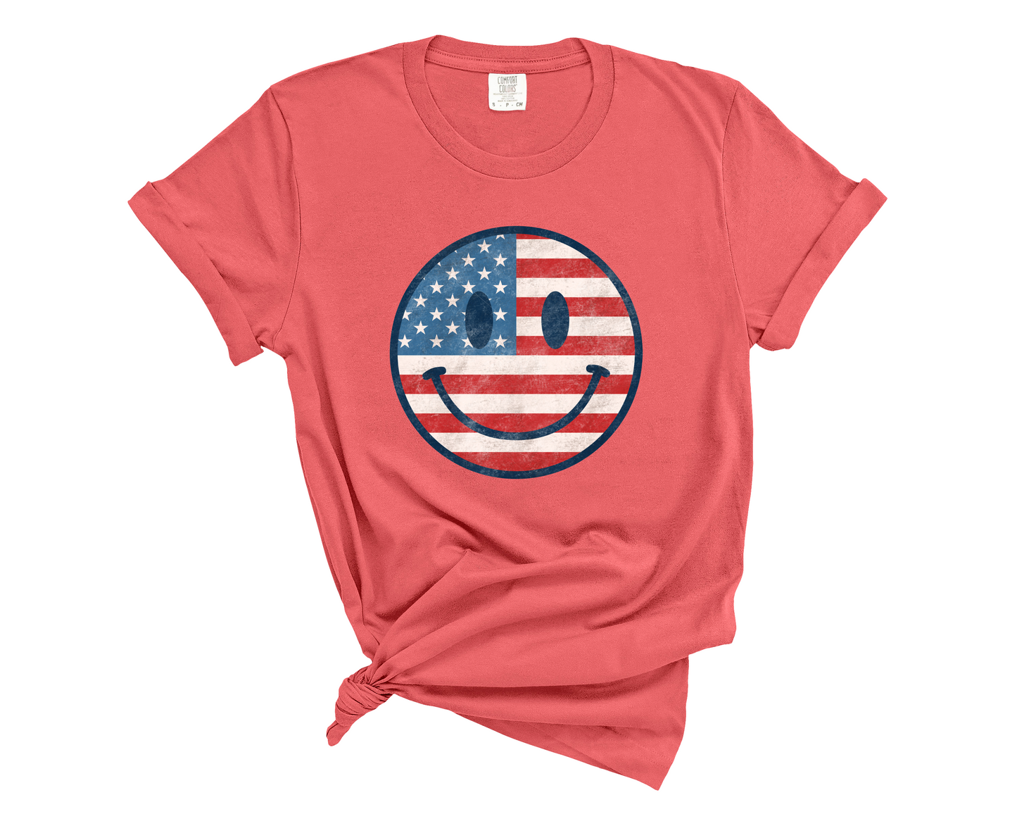 Retro Smiley Patriotic Tee