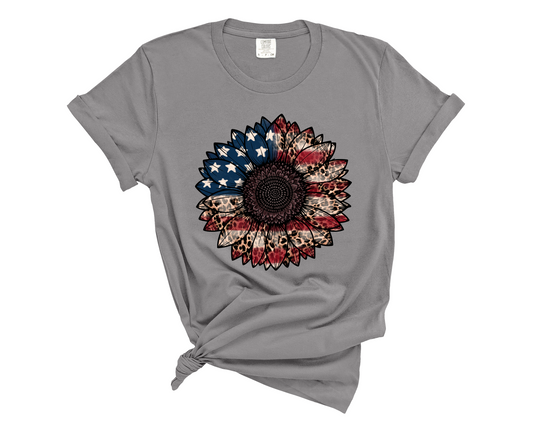 Sunflower Patriotic Tee